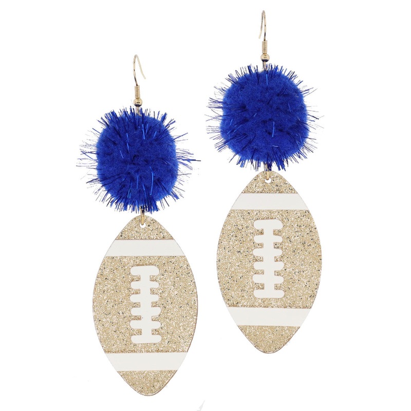 Jane Marie Go Team! Royal Blue Earrings