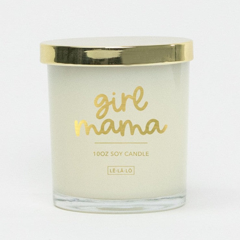 Le La Lo 10oz Glass + Gold Lid Candle | Girl Mama