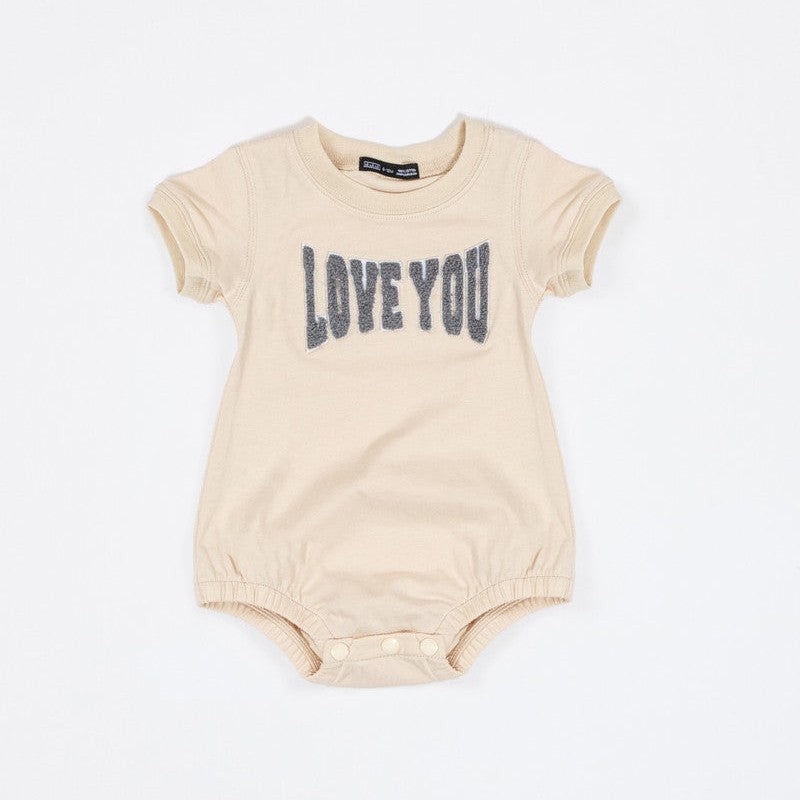 Le La Lo Chenille LOVE YOU Cotton Tee Baby Onesie | Babies Ivory 12-18M
