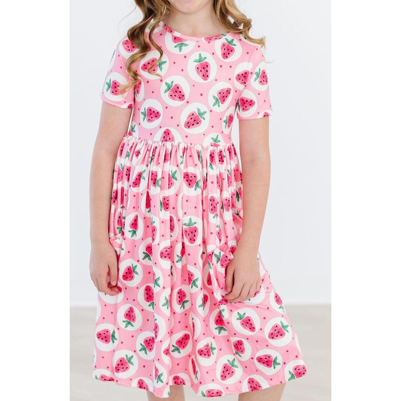 Mila & Rose Strawberry Fields S/S Pocket Twirl Dress 6-12M