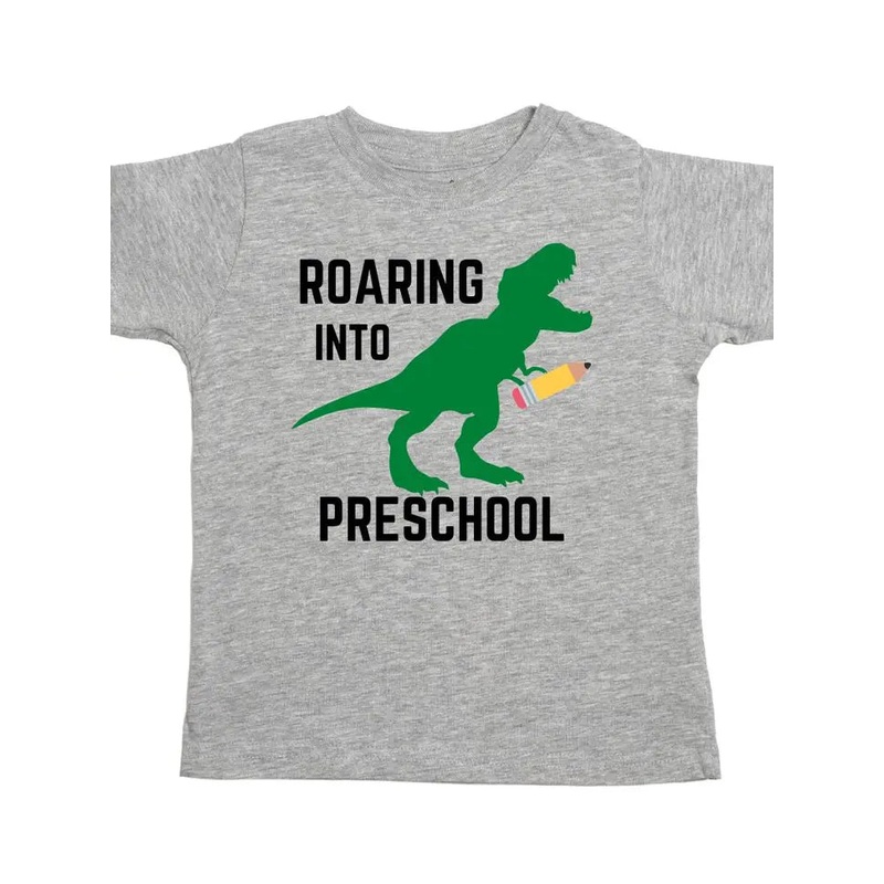Roaring Into Preschool Shirt – Back To School Kids Tee 3T