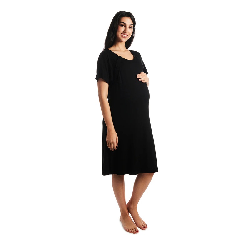 Rosa Hospital Gown Black Adult Small