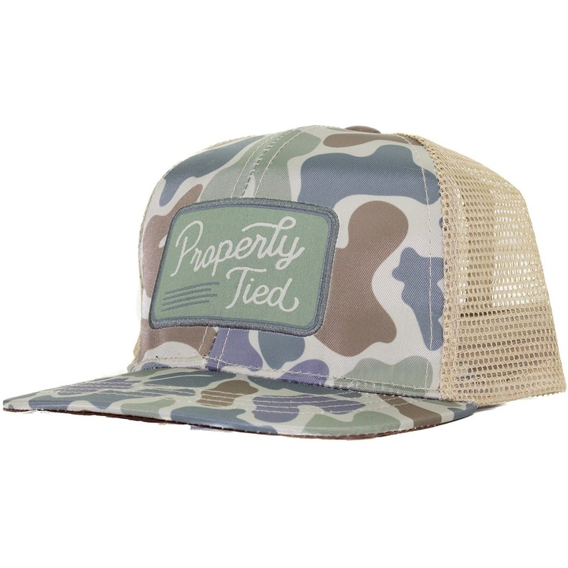 Properly Tied Lucky Duck Sportsman Trucker Hat Vintage Camo