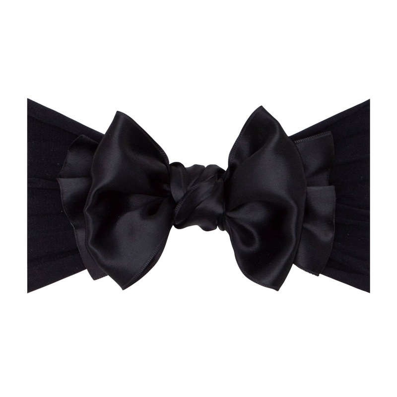 Satin Fab Bow Black