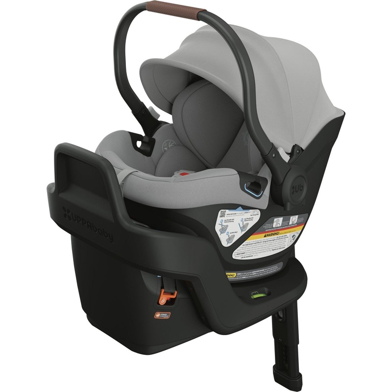 UPPAbaby Aria Lightweight Infant Car Seat + Base Anthony (Grey | Chestnut Leather)