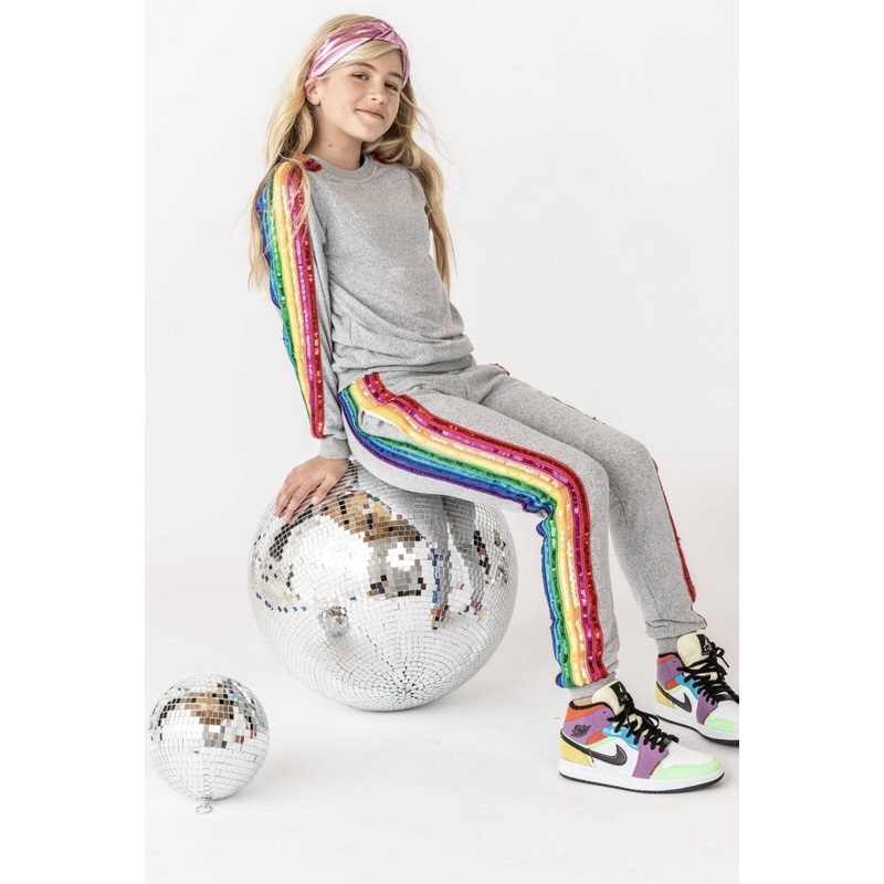 Lola + The Boys Sequin Rainbow Tracksuit Set 2T