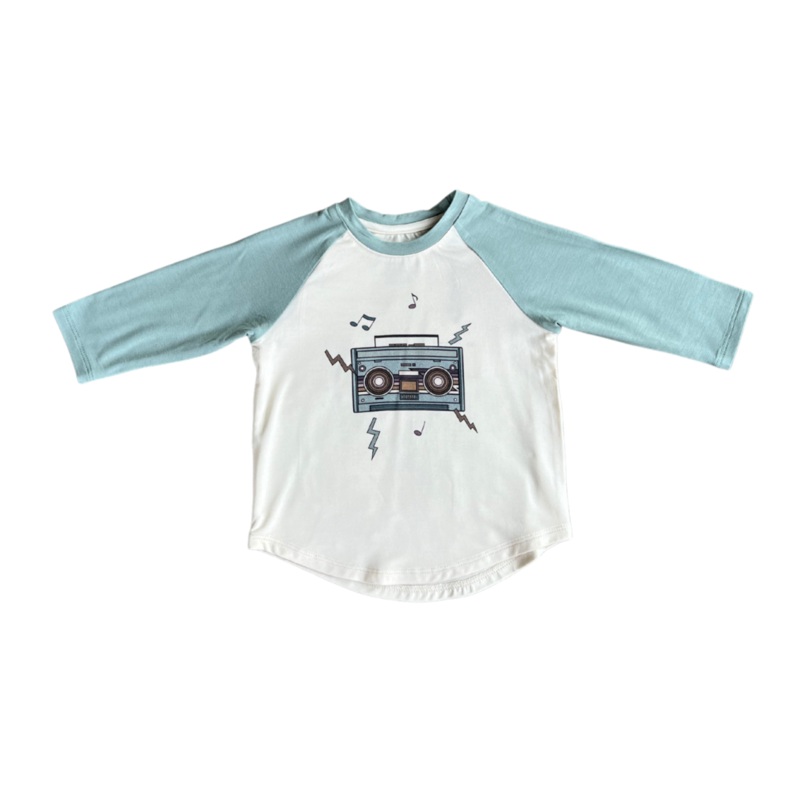 Long Sleeve Baseball Tee – Boombox 12-18M