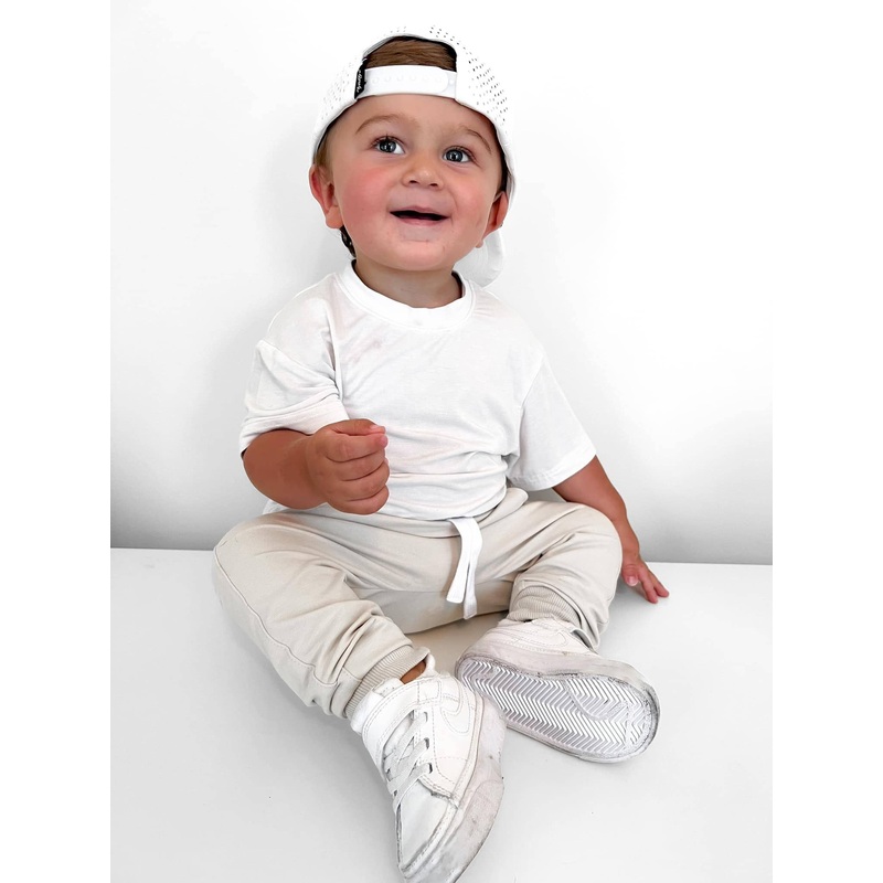 Oversized Bamboo Tee – White 0-3M