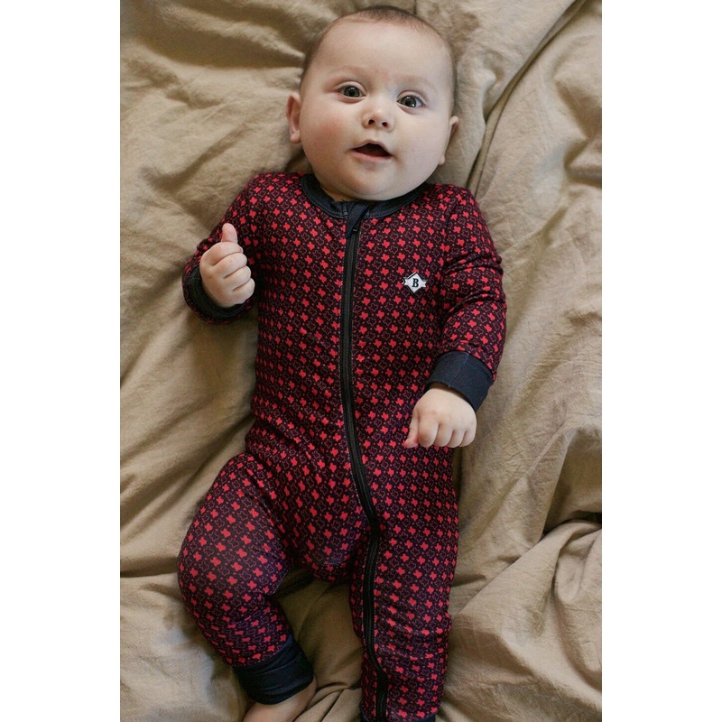 Baby Zip Up Texas Black And Red Newborn