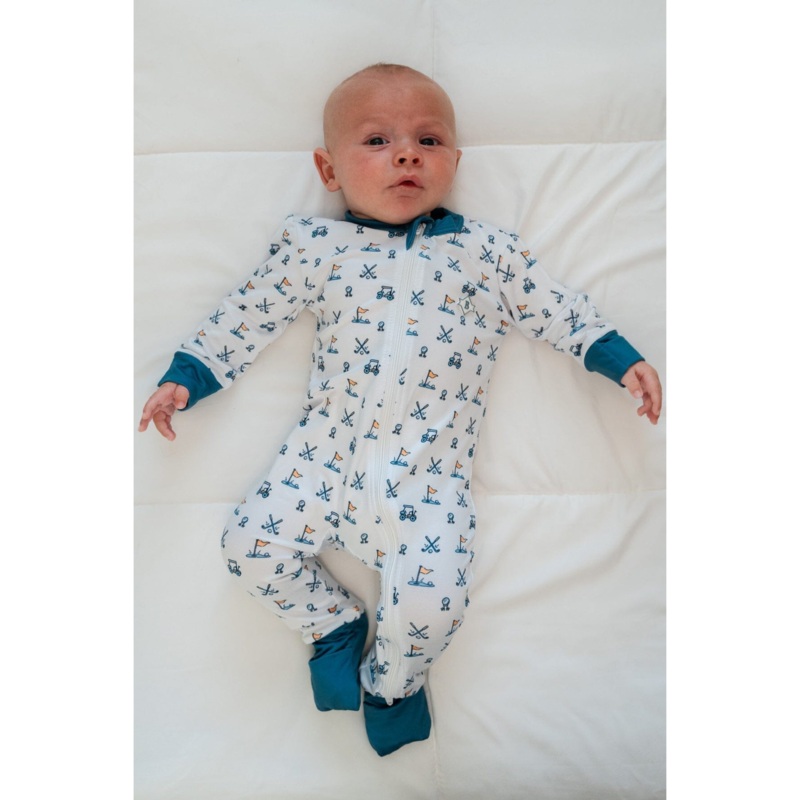 Burlebo Baby Zip Up | Hole in One Newborn