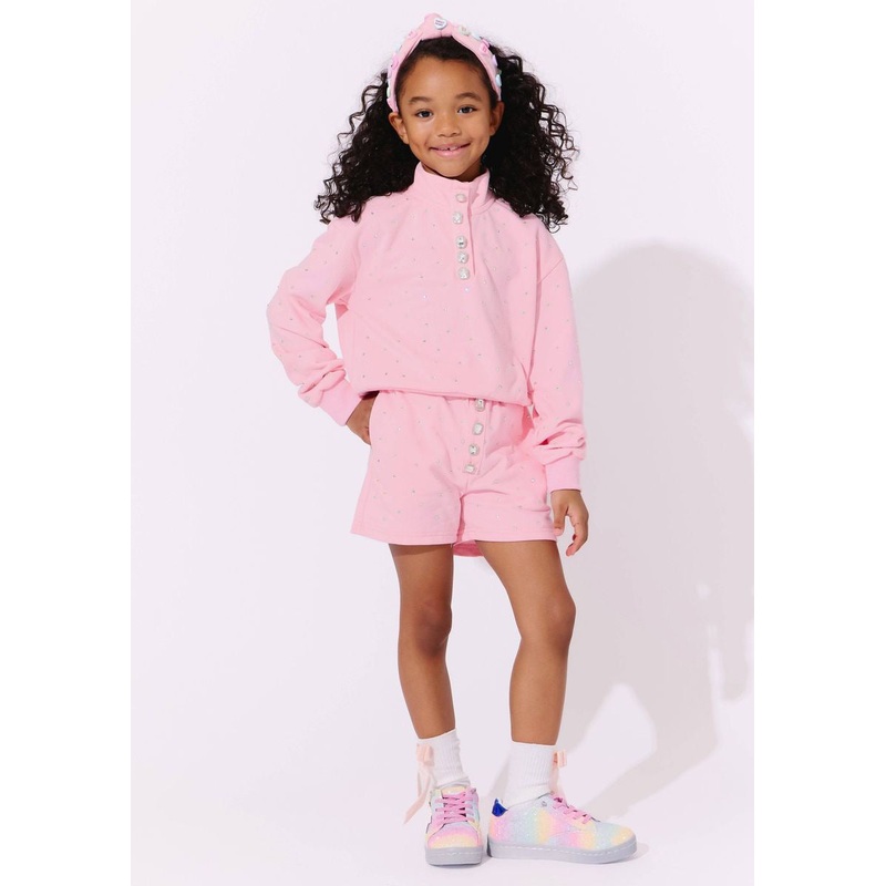 Lola + The Boys Pink Sparkle Short Set 2
