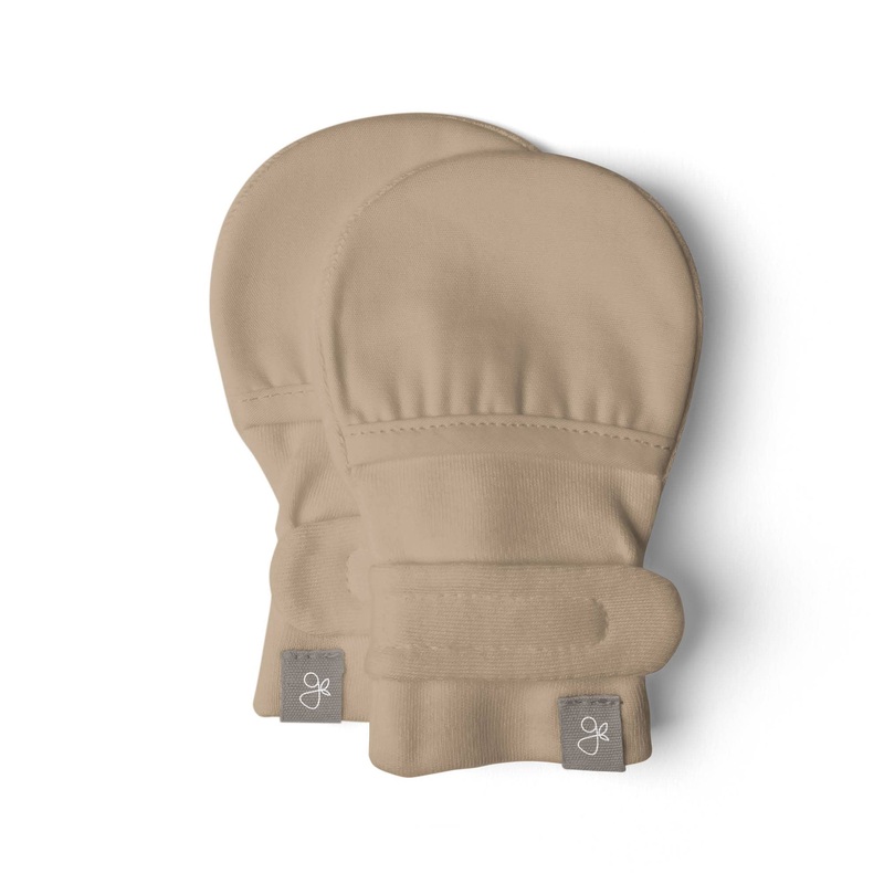Stay On Baby Mitts – Sandstone: 0-3M