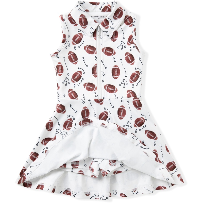 Swoon Active White Football Collar Tennis Dress 4Y