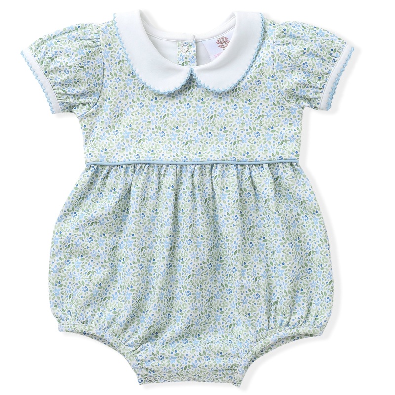 Swoon Baby Clothing Blue Floral Proper Bubble 0-3M